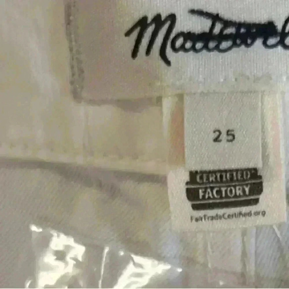 Madewell Griff Super Wide Leg White Cargo Pants with Belt Vintage Canvas - Picture 4 of 7